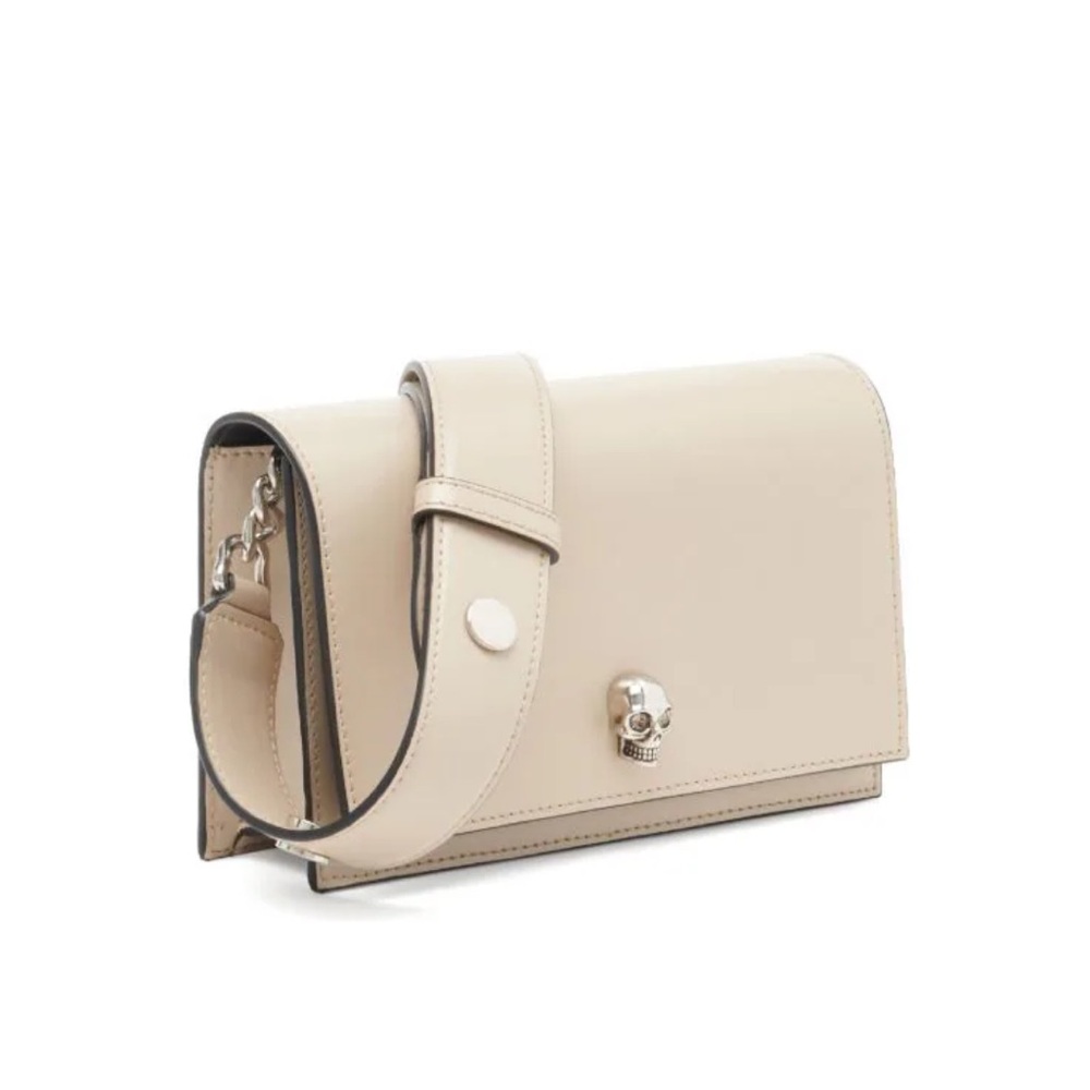 Authentic Alexander McQueen The Biker Skull crossbody leather bag